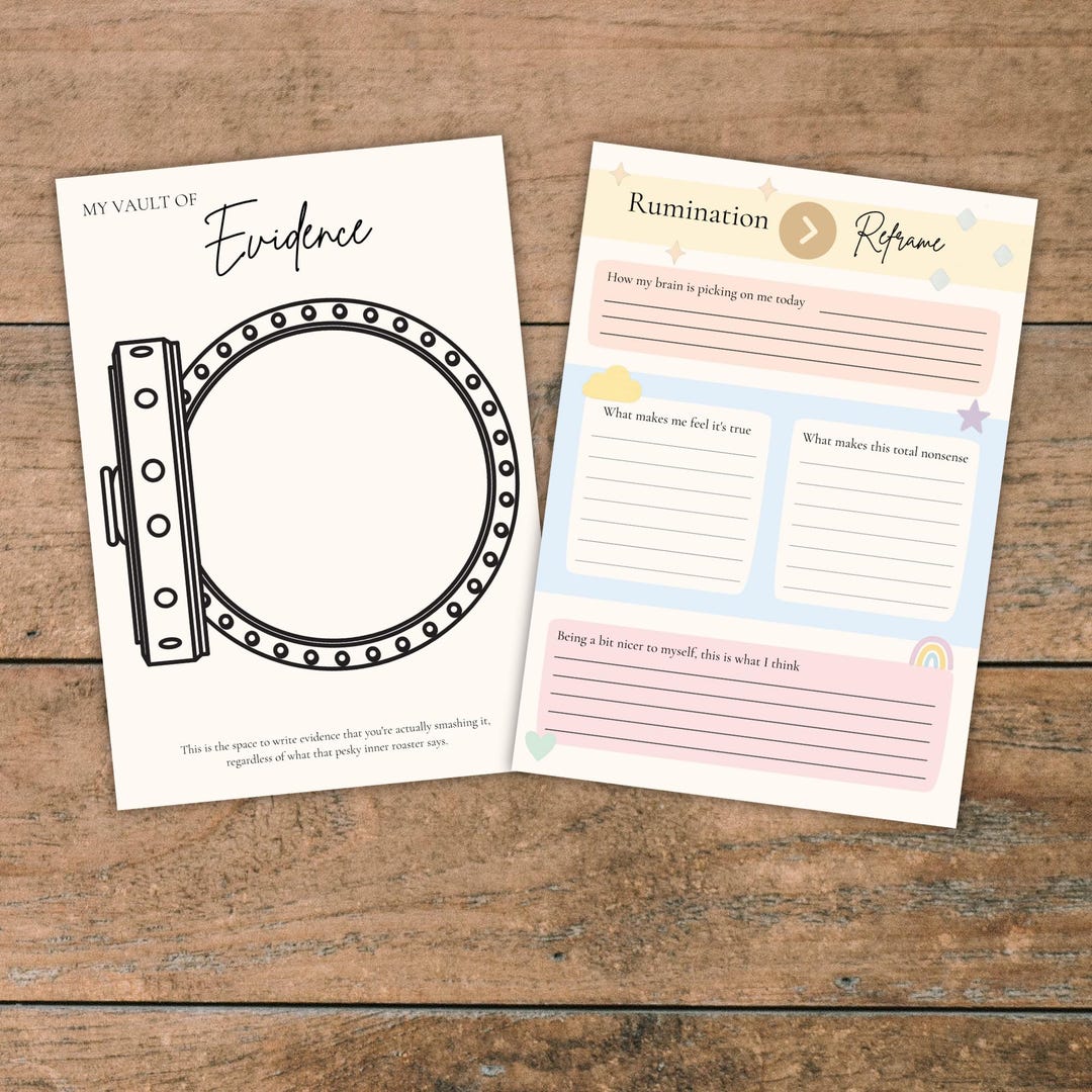 Overthinking Card Overthinking Thought Spiral Worksheet Duo: Coaching in A4/A5 Format ...