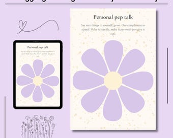 Feuille de travail sur l'autodérision positive | Page Coaching bien-être (Téléchargement numérique PDF A4/A5)