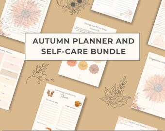 Lot d'agendas d'automne : système de bingo et de récompenses (téléchargement numérique PDF A4/A5)