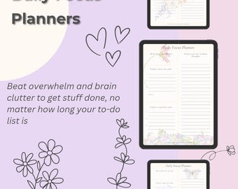 Lot d'agendas quotidiens floraux pastel : PDF A4/A5 (téléchargement numérique)