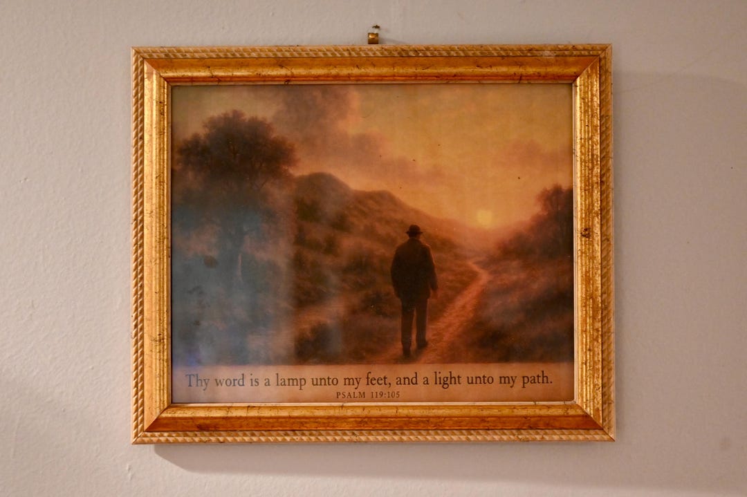 Psalm Scripture, King James Version Christian Bible Art, Landscape With ...