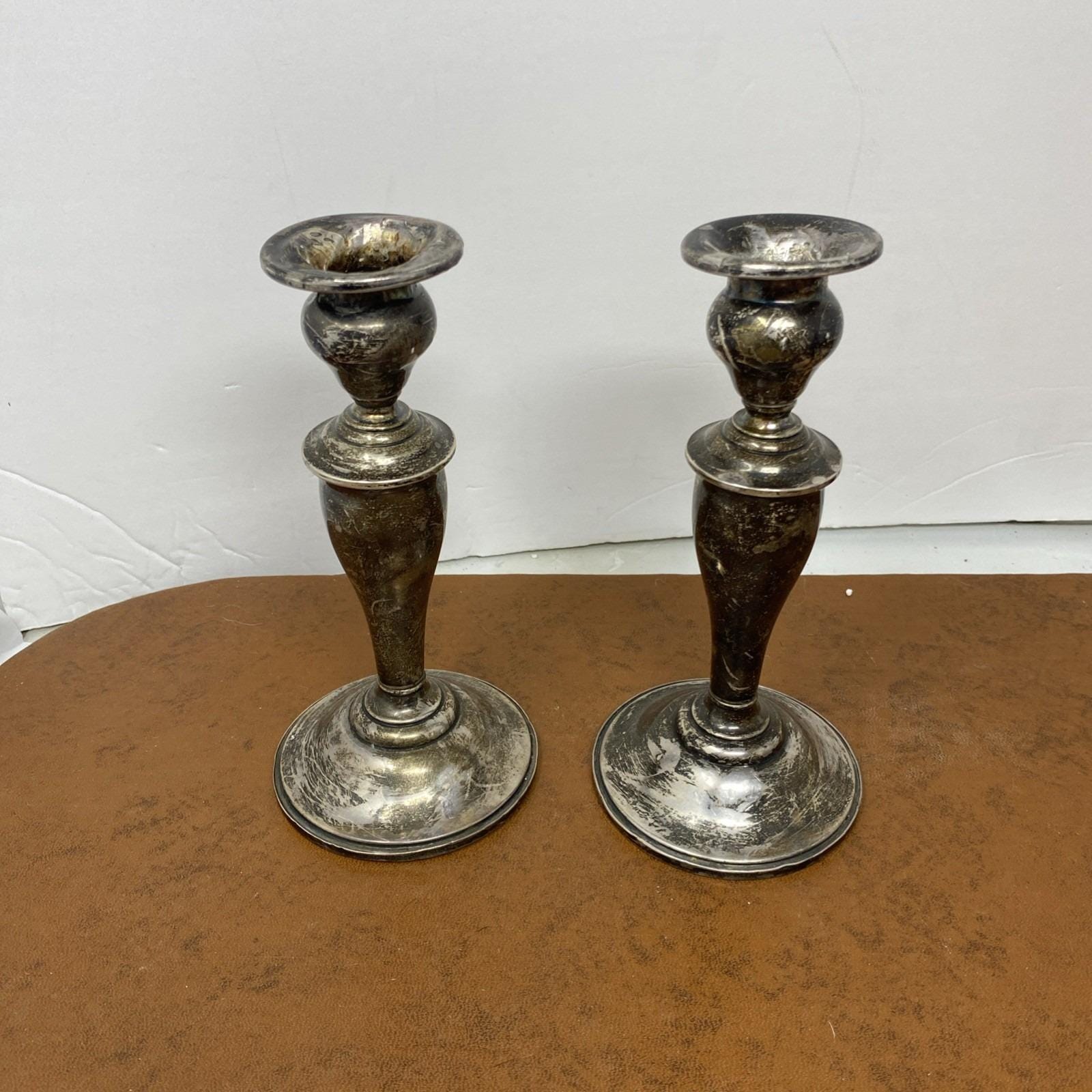 Vintage Classic Pair of Gorham Sterling Silver Candlesticks 815