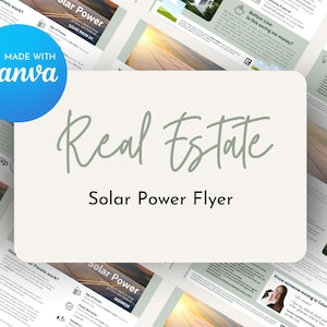 Solar Power Real Estate Flyer
