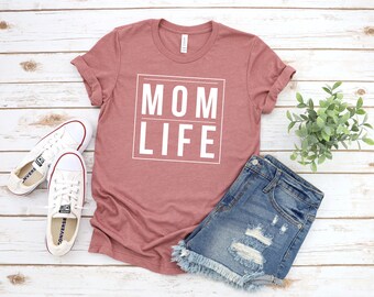 RTS Screen Print Transfer WHITE ink | Mom Life | Adult Size