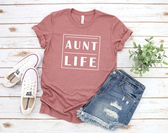 RTS Screen Print Transfer WHITE ink | Aunt Life | Adult Size