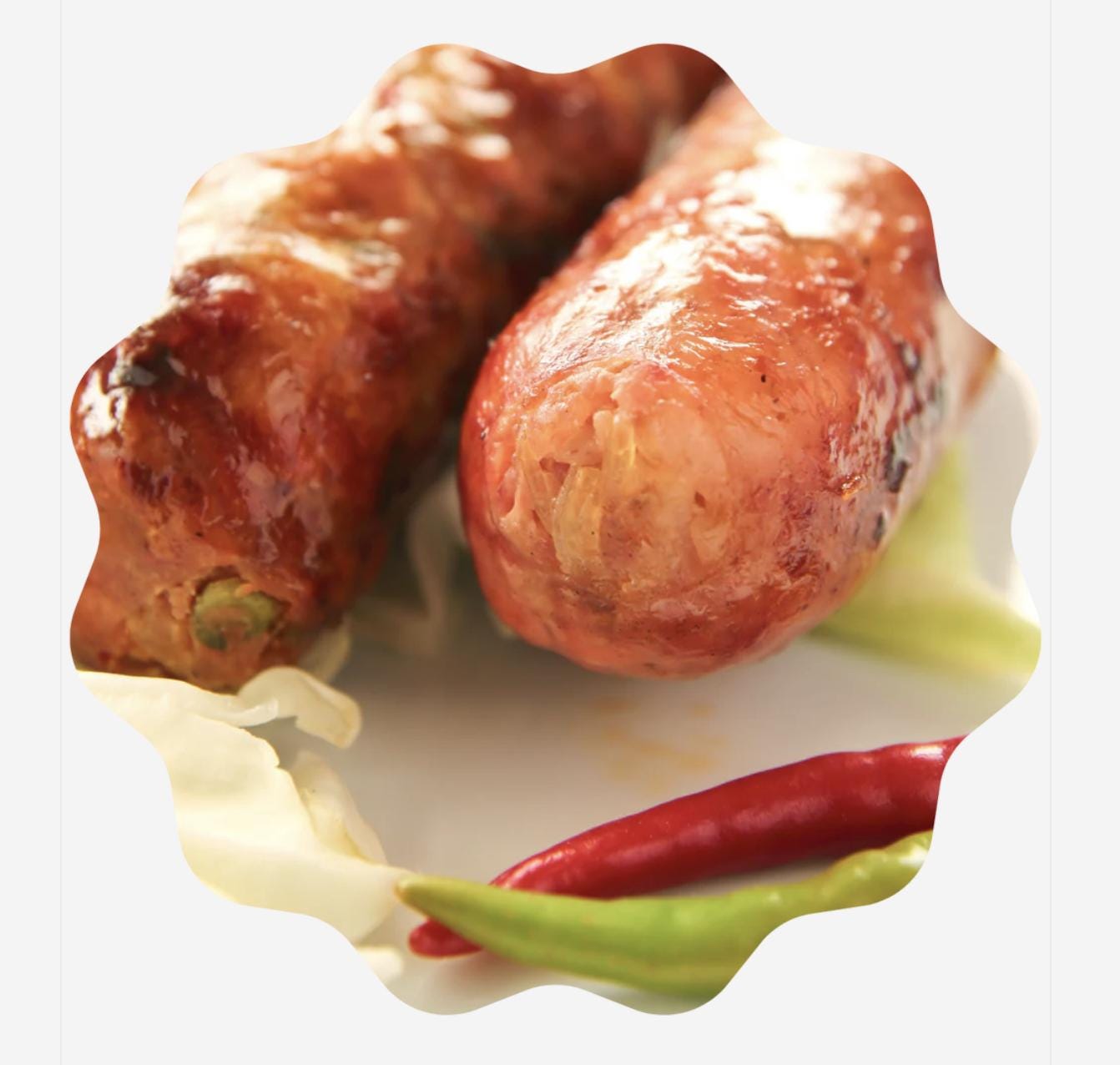 Lemon Grass and Lime Leaf Sai Ua Sausage