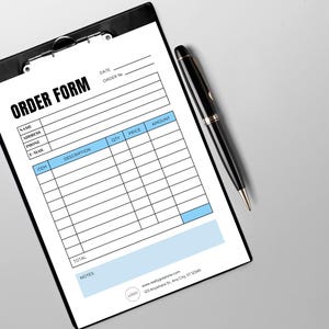 Editable Order Form Template, Printable Small Business Order Form, Custom Order Form, Purchase Order Form, Craft Order Form, Canva Template