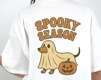 Ghost Dog Halloween PNG: Dachshund Trick or Treat (Digital Download)