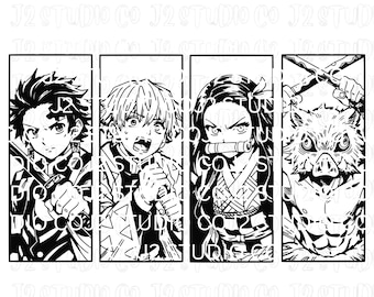 Demon slayer PNG and SVG files, Demon slayer anime gift, Cricut cut file for anime lovers, Demon slayer cut file