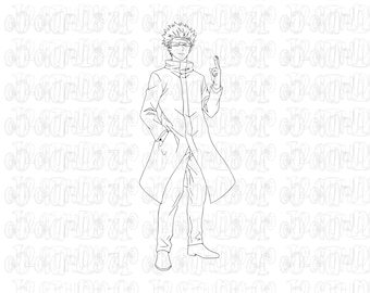 Jujutsu Kaisen Gojo Satoru SVG and PNG, Gojo cut file Clipart