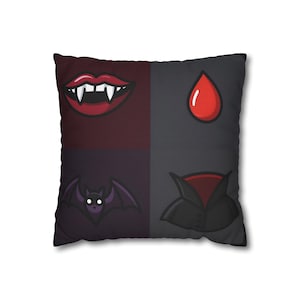 Vampire Pillowcase: Gothic Halloween Home Decor