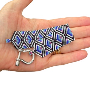 Miyuki Cuff Bracelet-Beaded Bracelet-Handmade Bracelet Boho Chic Style-Statement Geometrical Bracelet-Miyuki Wide Cuff-Fashion Bracelet