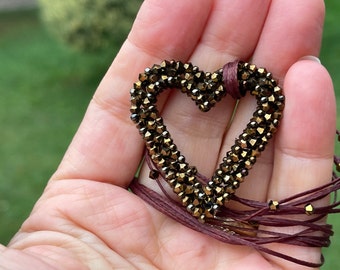 Beading Tutorial - Beaded Open Heart - Beaded Heart Necklace - Pendant, Charm Tutorial