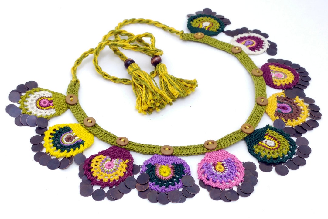 Crochet Necklace Spanish Lace Necklace Needle Lace Necklace Etsy