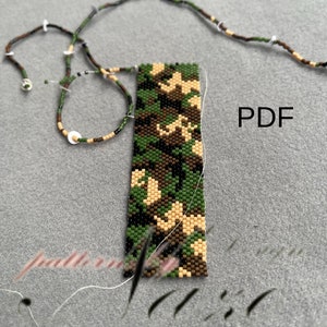 Camouflage pattern PDF-Firs String the Beads ThenSew-More Fast Peyote Stitch-Bracelet Template-Pattern For Bracelet-Miyuki Pattern Maker