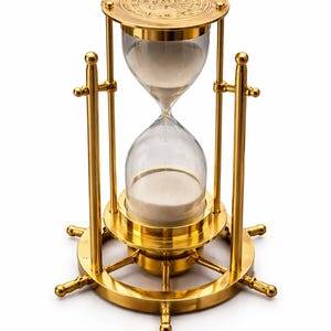 Brass Nautical Hourglass Sand Timer – Vintage Maritime Sand Clock Decor