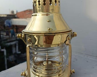 ✷antique✷CHIEF LIGHT✷真鍮 Vintage Brass Chief Ship Lantern - Polished Finish - Nautical Oil