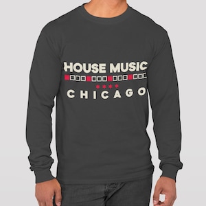 Chicago House Music Långärmad T-shirt, Sequencer Four on the Floor T-shirt, DJ & Producer Gåva