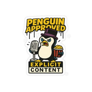 Street Art Penguin Sticker – Waterproof Graffiti Vinyl Decal