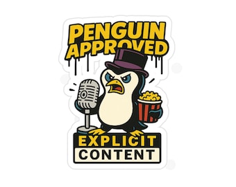 Street Art Penguin Sticker – Waterproof Graffiti Vinyl Decal