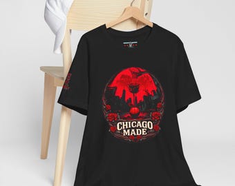 Chicago Made Rose Tribute T-Shirt, Noir Basketball Art Tee Dedicated to Derrick Rose Number Retirement, Chicago Streetwear Shirt