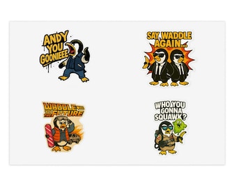 Penguin Movie Mashup Sticker Sheet | Transparent