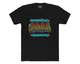 Shikaakwa Chicago Graffiti T-Shirt | Indigenous Inspired Unisex Cotton Tee | Chicago Flag Streetwear Graphic Gift