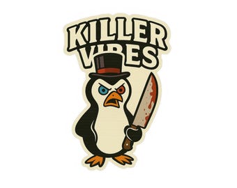 Killer Vibes Penguin Sticker
