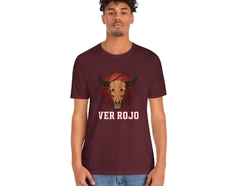 Ver Rojo Chicago Basketball Tee, Día de los Muertos Sugar Skull Shirt