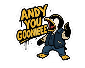 ANDY YOU GOONIEEE Sadistic Penguin Graffiti Sticker