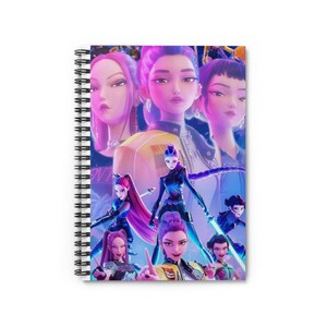 Anime Girl Spiral Notebook, Cyberpunk Journal for Teen Girls, Cool Aesthetic School Supplies, Back to School Gift for Anime Lovers