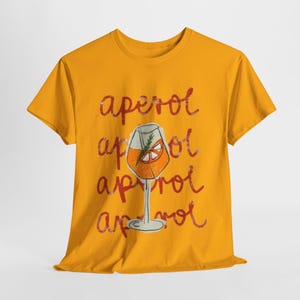 Aperol Spritz Graphic Tee: Summer Cocktail Shirt, Retro Bar Outfit