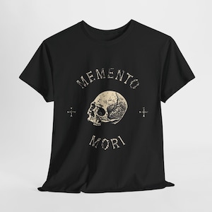 Memento Mori Skull T-Shirt: Gothic Dark Academia Graphic Tee