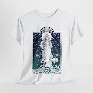 Spiritual Tee, Marian T shirt, Christian Apparel, Catholic Gifts, Star of the Sea, Christian T-Shirt, Gift for Mindfulness, Stella Maris Tee