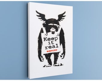 Keep It Real Monkey by Banksy Art Print - Etsy