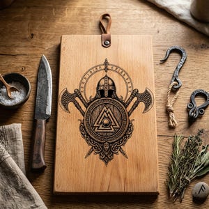 Viking axe SVG, Viking shield PNG, Norse helmet design, Laser engraving file, Nordic warrior symbols artwork
