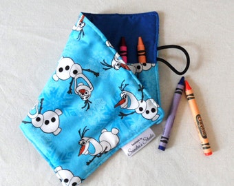 Frozen Crayon Holder - crayon roll up