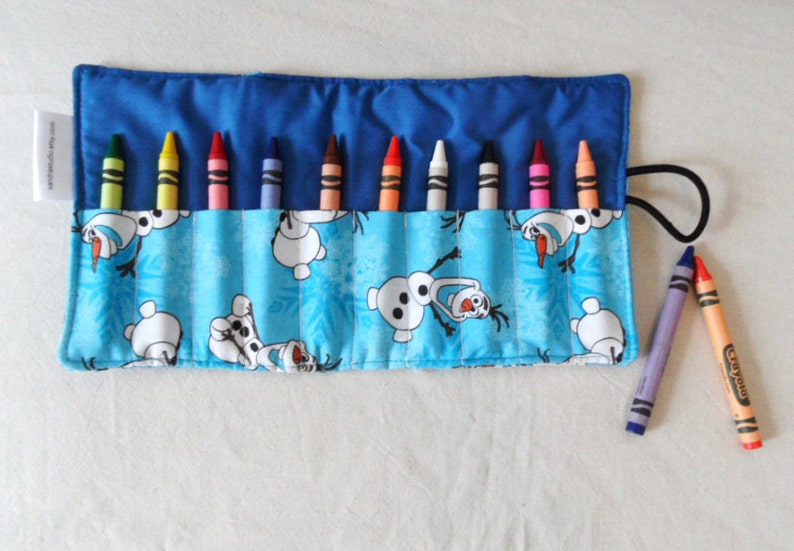 Frozen Crayon Holder Crayon Roll Up Etsy