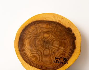 Natural Birch Bark Round Cutting Board, Handmade Wooden Serving Board, Serving Tray, Farmhouse Decor, Gift For Kitchen And Home