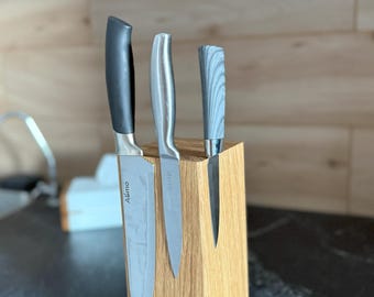 Rotating Magnetic Knife Holder Wooden Knife Block Kitchen Knife Storage Knife Board Knife Block
