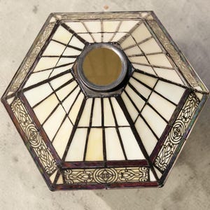 Tiffany Stained Glass Lampshade Replacement, Pendant Floor Lamp Shade, Vintage Colorful Art Glass Light Shade for Table Lamp Decor