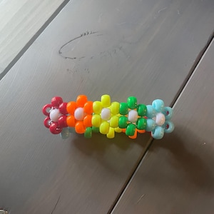 kandi rainbow flower bracelet