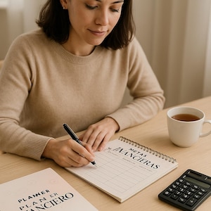 Printable 2025 Financial Planner | Spending and Savings Tracker | Monthly Budget PDF (Spanish)