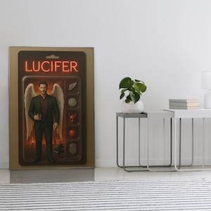 Lucifer - Lucifer Ai Poster - Tv Series Poster - Tom Ellis - Lucifer Morningstar - Michael - Home Decor - Wall Decor - Gift