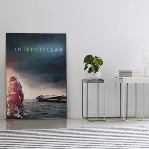 Interstellar - Movie Poster - Christopher Nolan - Matthew McConaughey - Jessica Chastain - Sci-Fi - Time Travel - Home Decor - Gift