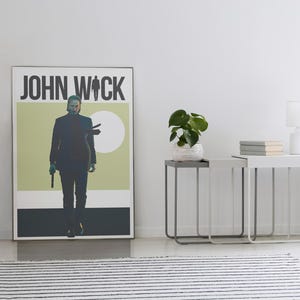 John Wick - Movie Poster - Keanu Reeves - Action Movie - Home Decor - Wall Decor - Gift