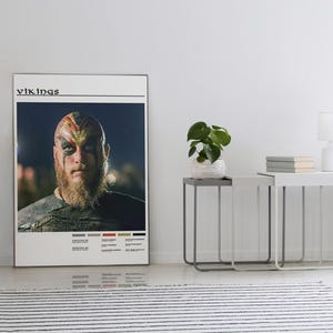 Ragnar Lothbrok - Travis Fimmel - Vikings Tv Series - Ragnar Lothbrok Poster - King Ragnar - Home Decor - Gift - Wall Decor