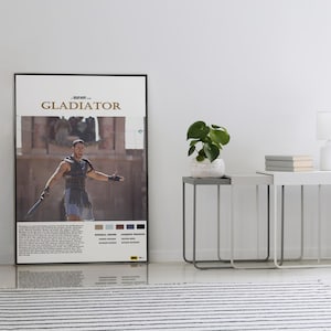 Gladiator - Movie Poster - Russell Crowe - Joaquin Phoenix - Maximus - Ridley Scott - Rome - Home Decor - Wall Decor - Gift