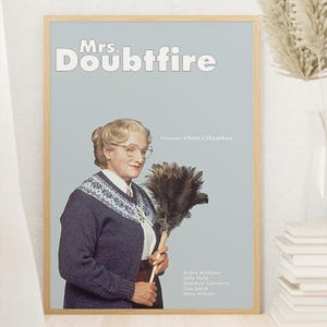 Mrs. Doubtfire - Mrs. Doubtfire Poster Print - Movie Poster Print - Digital Download - Home Decor - Wall Decor - Gift