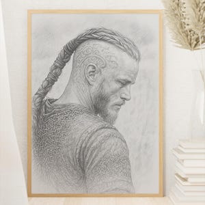 Ragnar Lothbrok - Ragnar Poster Print - Vikings Poster - Tv Series Poster Print - Digital Download - Home Decor - Wall Decor - Gift